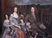 John Michael Wright The Family of Sir Robert Vyner seated before the garden at Swakeleys USA oil painting reproduction